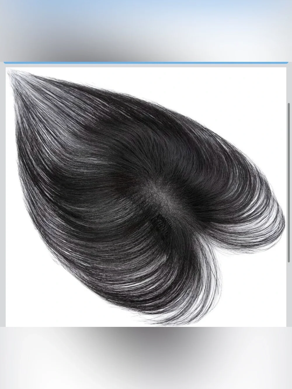 Hair Topper Real Human Hair Upgrade 360°3D Cover Clip in Wispy Bangs